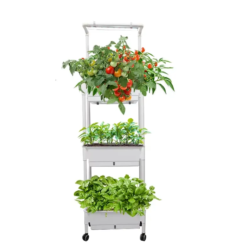 移動式垂直型3段自動給水スマートガーデンプランターボックスス - Smart Garden System のレビューと価格