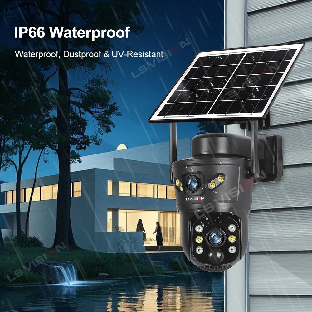 LS VISION 8MP 4G ソーラーカメラ デュアルレ - Garden Camera のレビューと価格