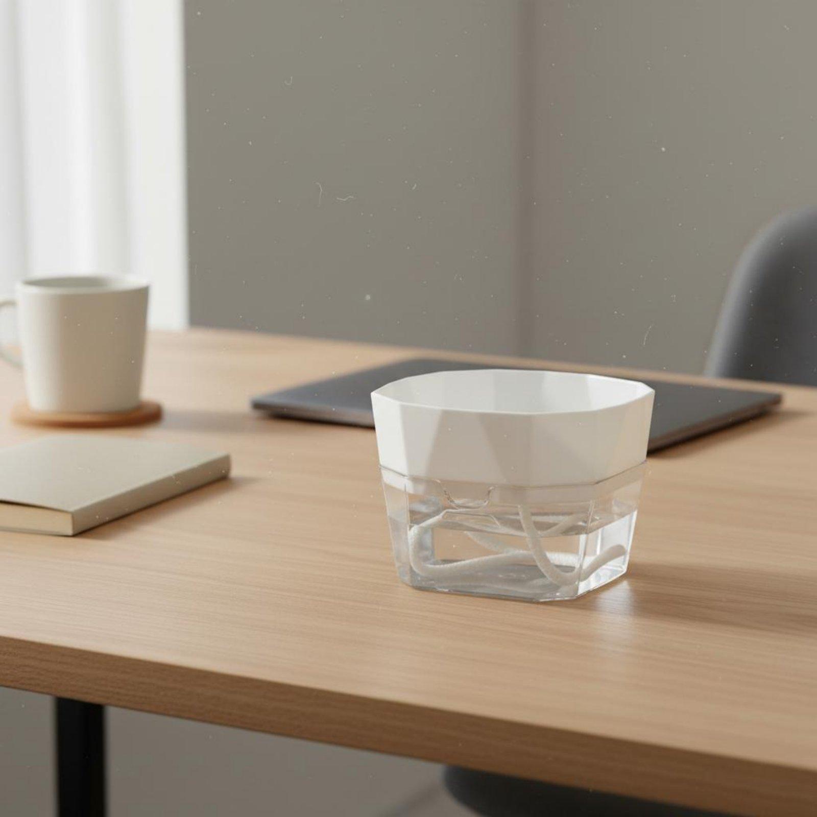 水耕栽培用花瓶 二層式自動給水プランター 透明PET製植木鉢 - Self Watering Planter のレビューと価格