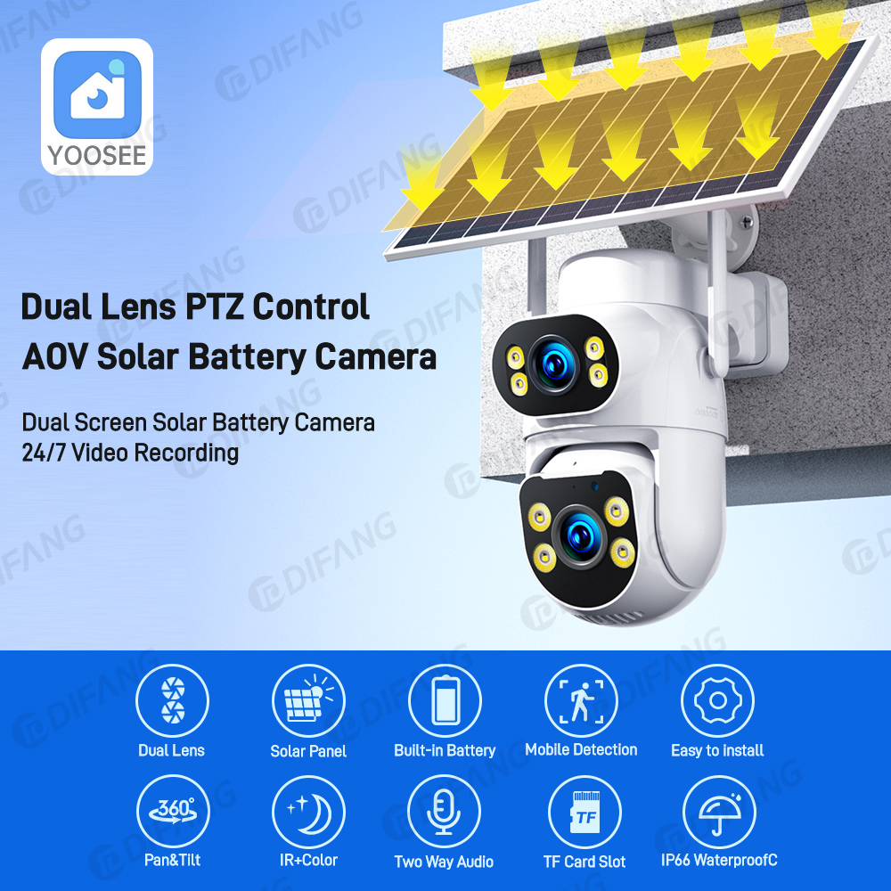 Yoosee 8MPソーラーAOV 4G SIMセキュリティ - Garden Camera のレビューと価格