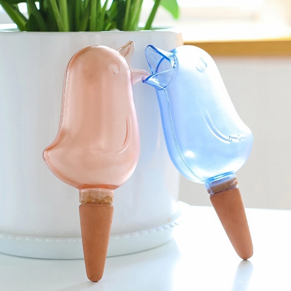 鳥型植物散水器 自動点滴灌漑 テラコッタ製 スローリリース  - Plant Sensor のレビューと価格