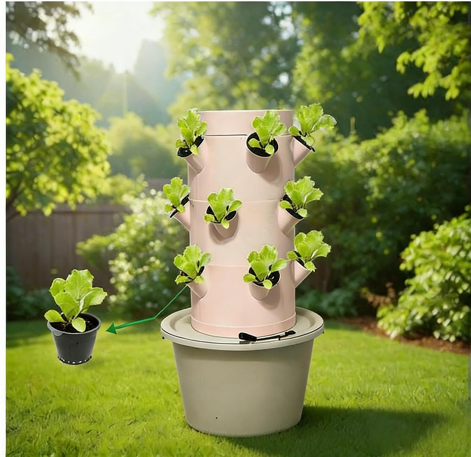垂直型水耕栽培システム 3層15穴 室内ガーデンキット キッ - Hydroponic Tower のレビューと価格
