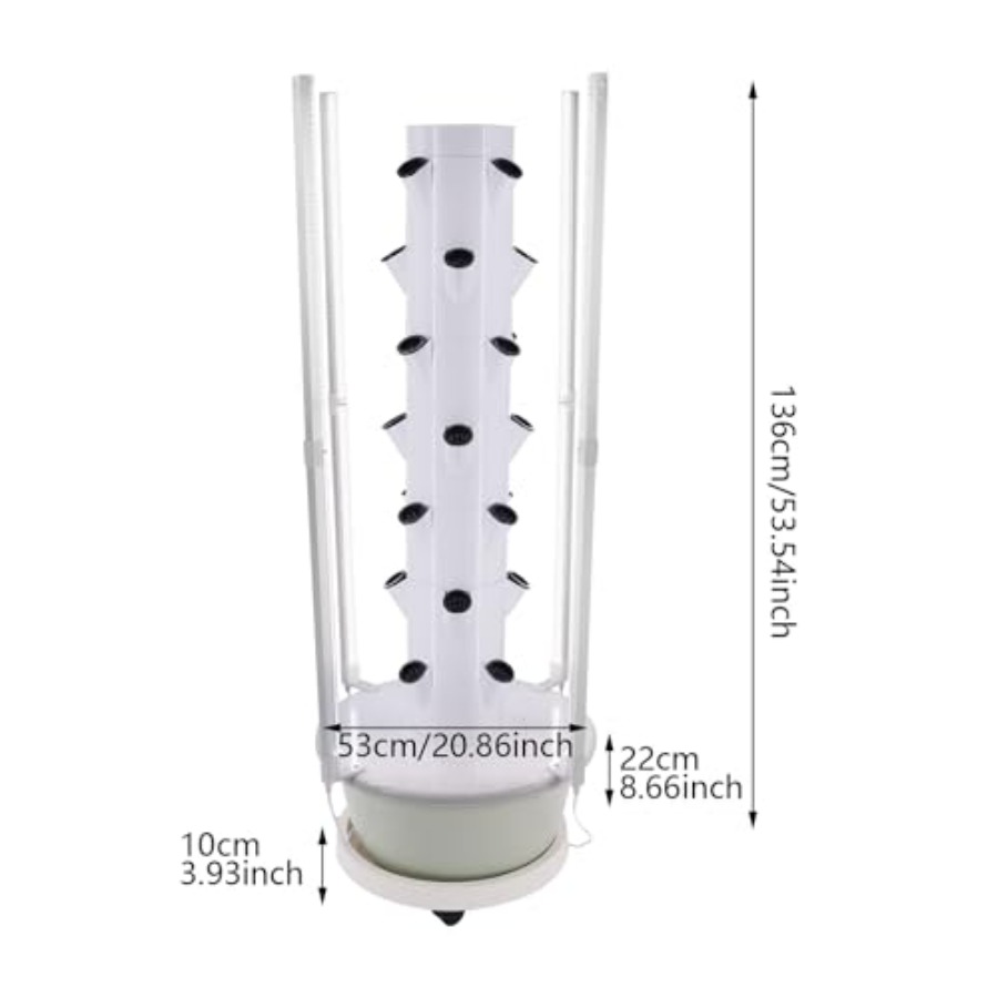 屋内/屋外の庭園農場や学校向けの水耕栽培タワー：LED育成ラ - Hydroponic Tower のレビューと価格